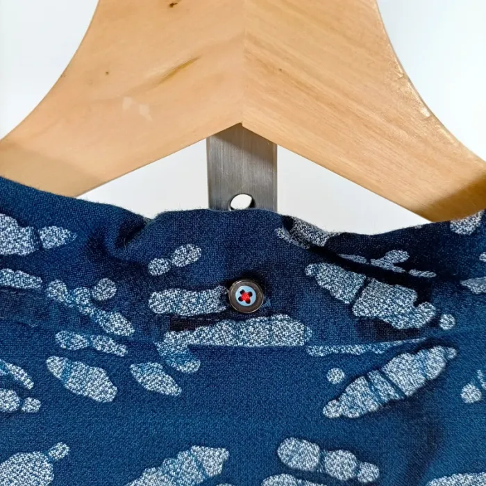 Chemise imprimée bleu marine Scotch & Soda neuve avec étiquette T.L A1484 - photo numéro 7