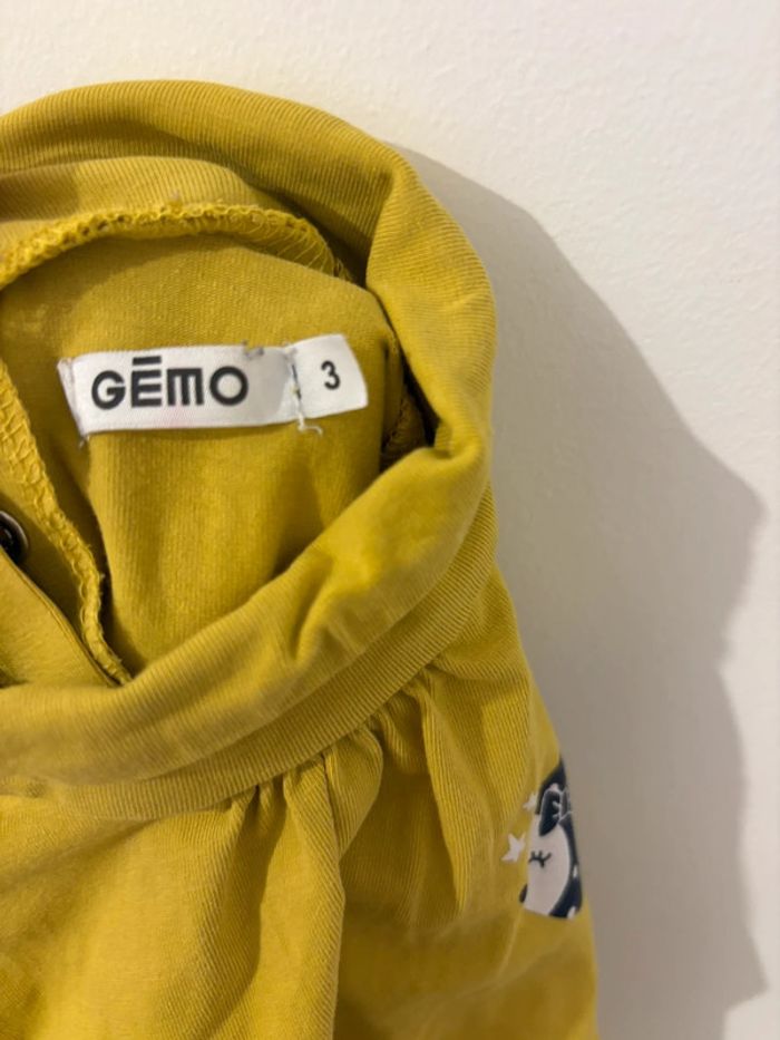 Haut moutarde à col volanté - GEMO - 3 ans - photo numéro 3