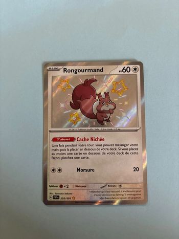 Carte Pokémon rongourmand 205/091 destinée à paldea