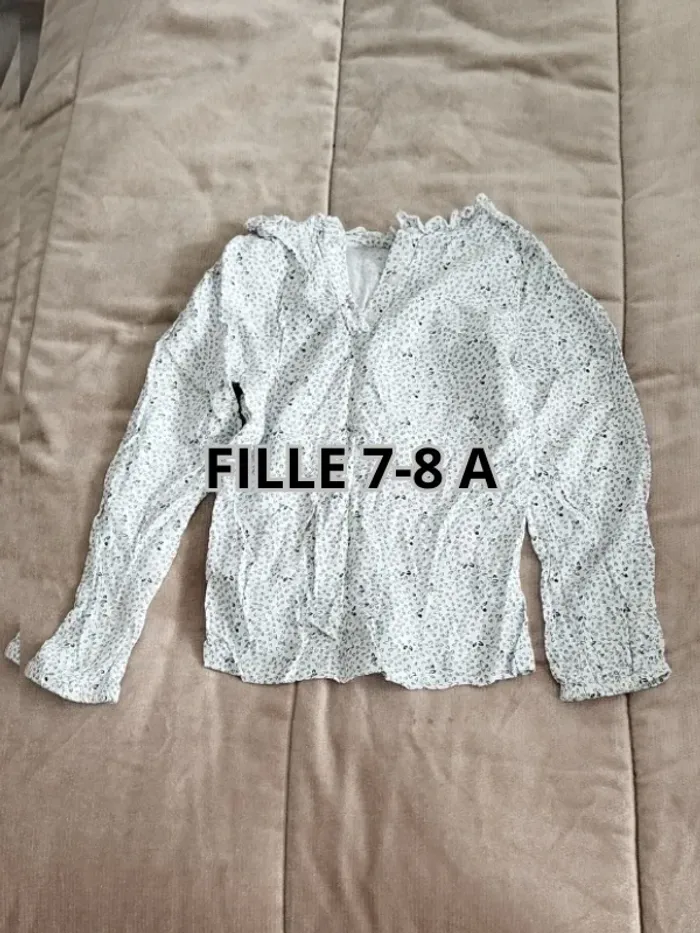 haut manches longues TEX fille 7-8 ans