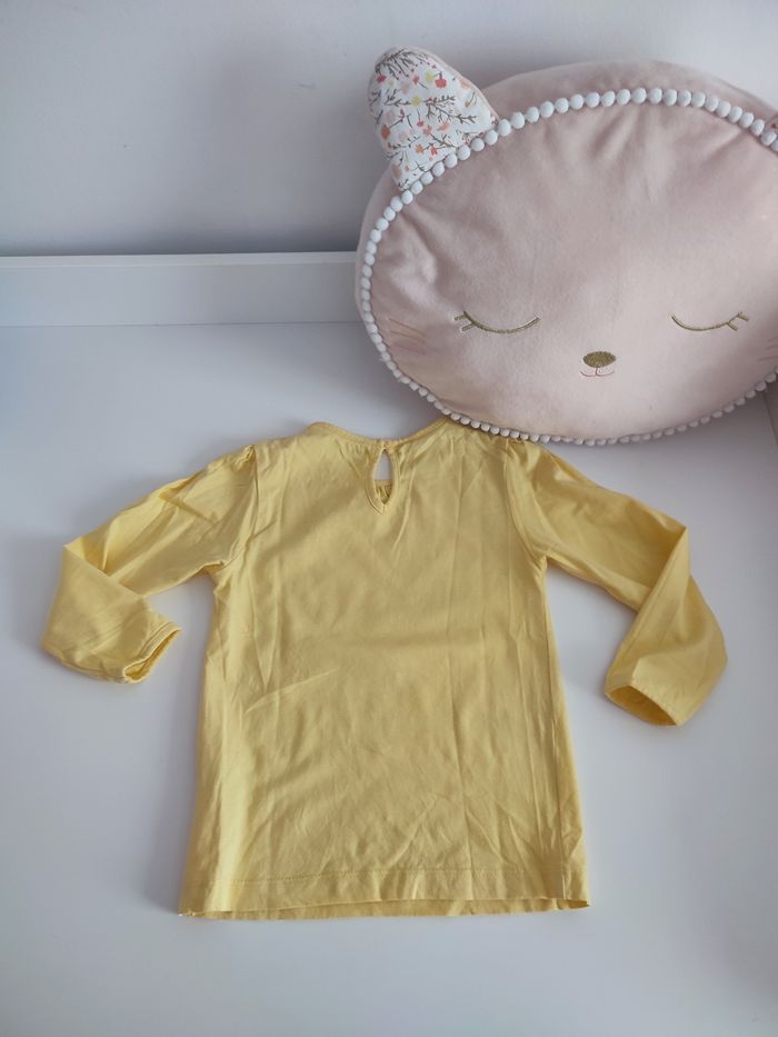 Tee-shirt ml jaune 4 ans - photo numéro 3