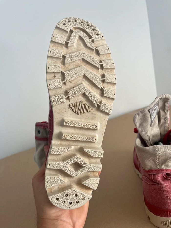 Baskets Montantes Rouge Palladium Taille 38 - photo numéro 7