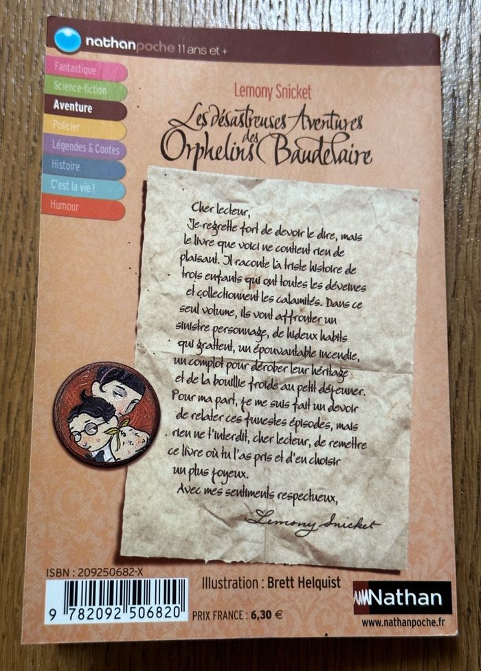 Livre "Les désastreuses aventures des orphelins Baudelaire. Vol. 01" de Lemony Snicket - photo numéro 6