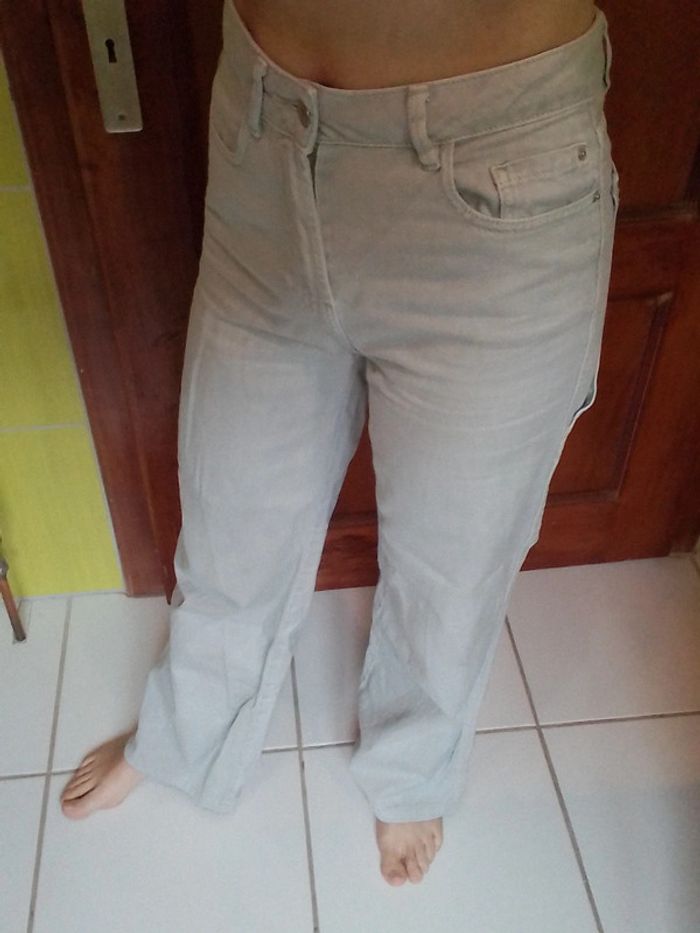 Pantalon à jambe large femme vert d'eau Pimkie - photo numéro 2