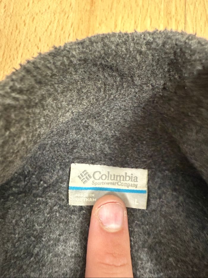 🔹 Veste polaire Columbia grise – Taille L homme (logo + broderie Barr&Barr) - photo numéro 6