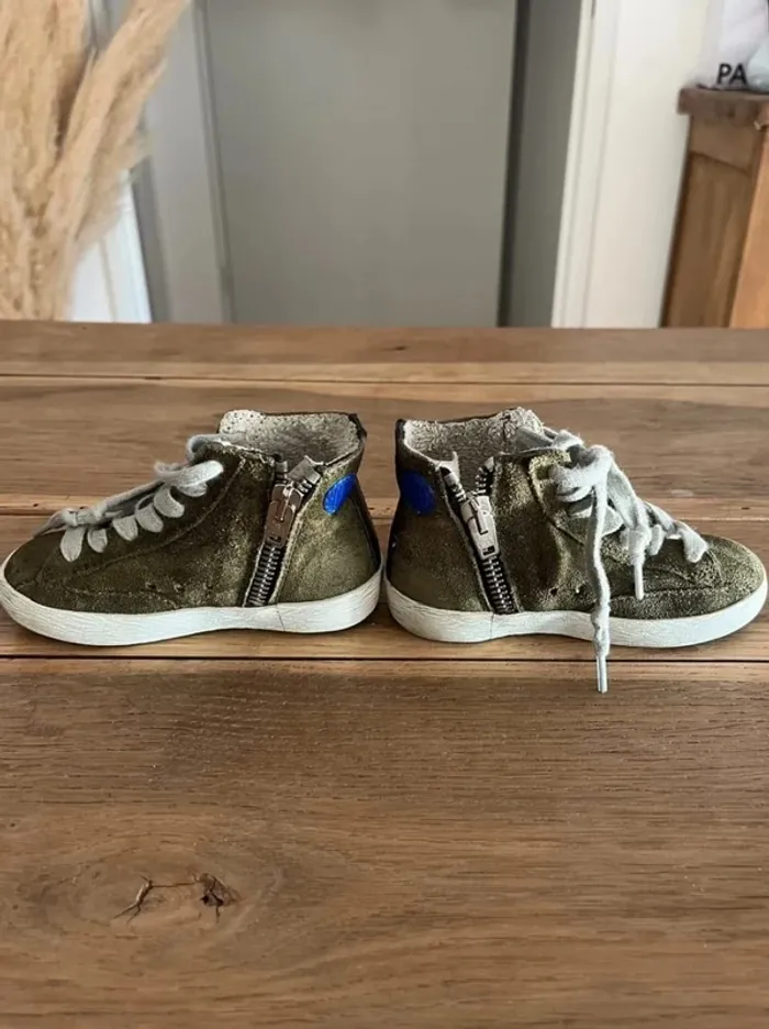 Baskets montantes kaki Golden Goose - photo numéro 6