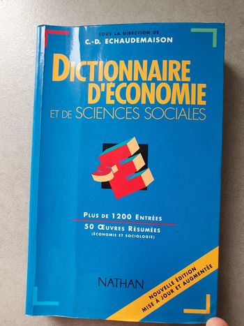 Dictionnaire d'économie et de sciences sociales