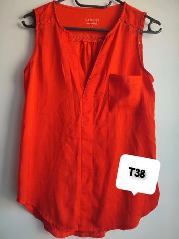 Blouse camaïeu orange