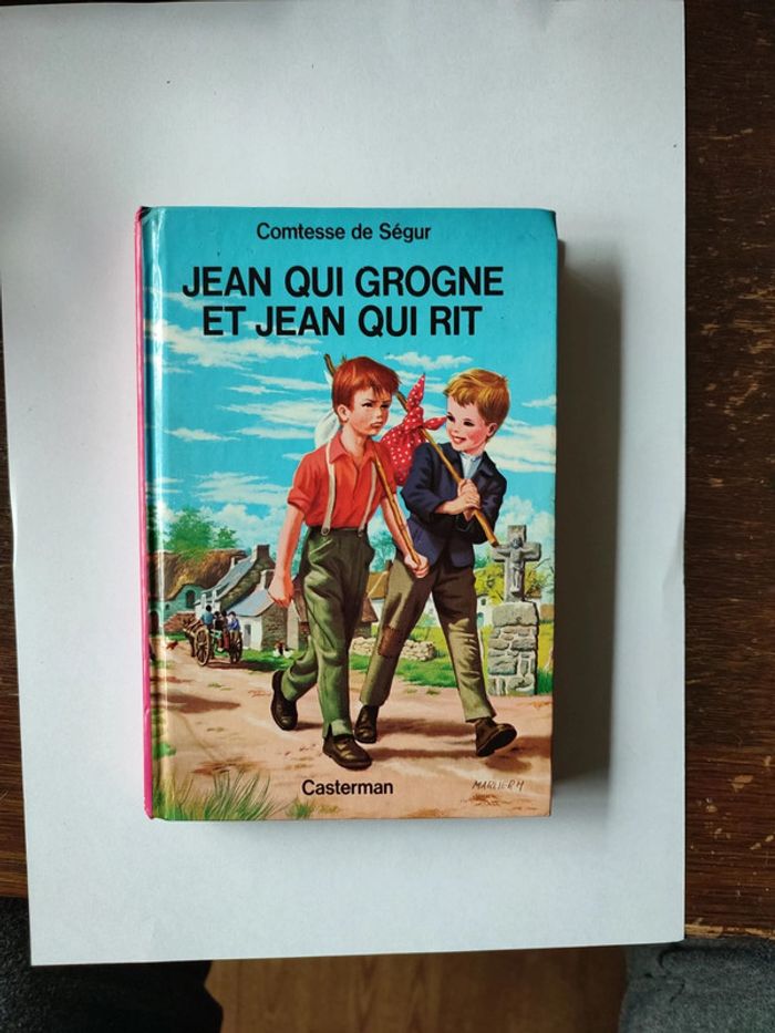Livre Comtesse de Ségur jean qui grogne et Jean qui rit