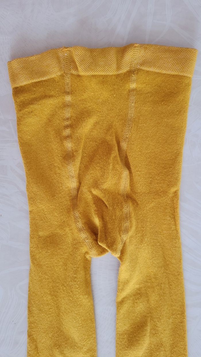 Collants couleur moutarde taille 8-9 ans - photo numéro 3