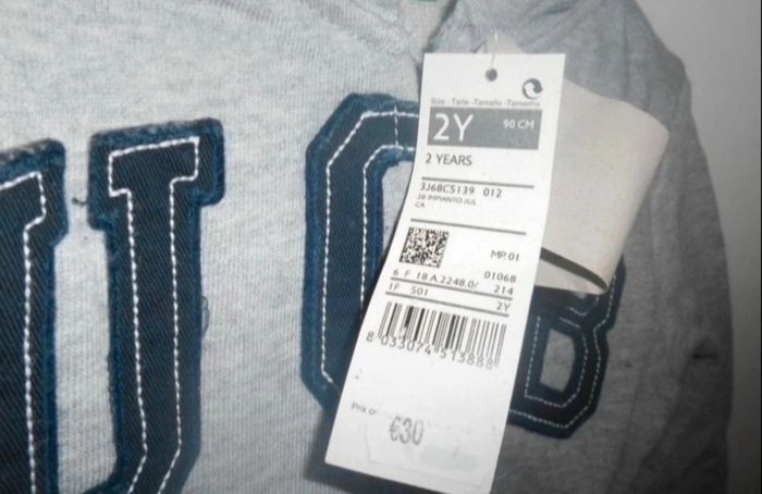 Gilet gris benetton UCB taille 2 ans neuf - photo numéro 2