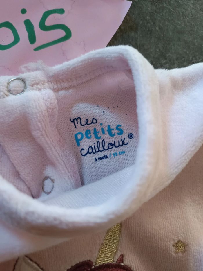 Pyjama 2 pièces licorne 3 mois - photo numéro 3