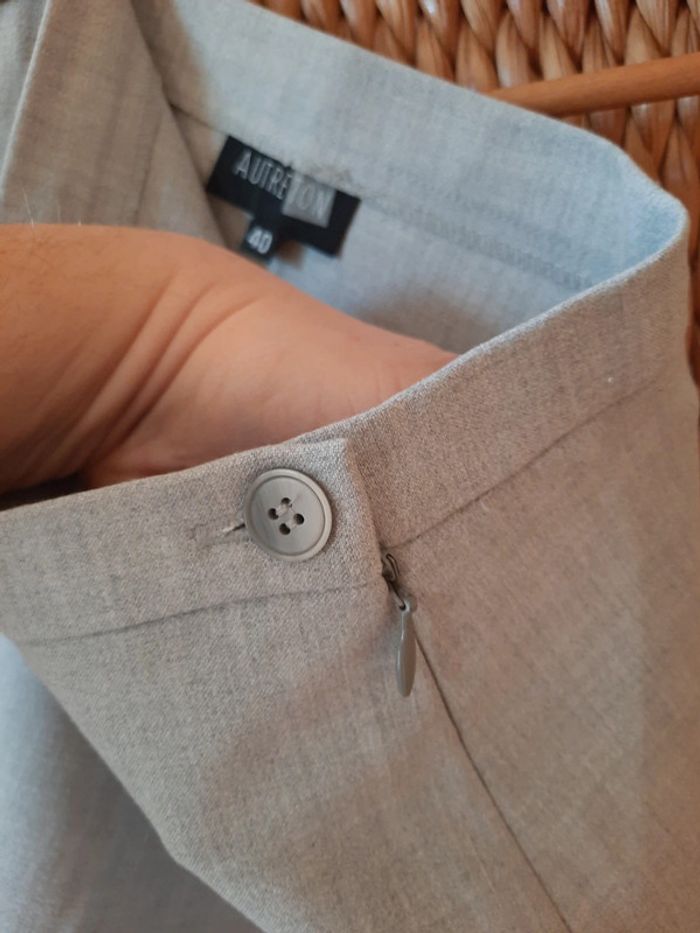 Jupe tailleur grise Autreton 40 - photo numéro 4