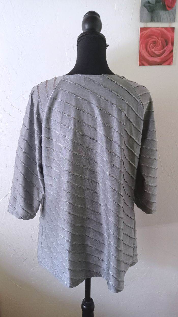 🌸Tunique col bénitier, taille 46 - photo numéro 3