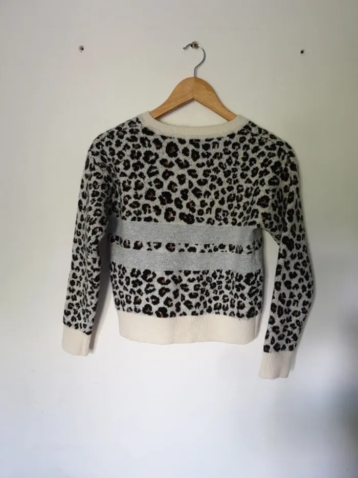 Pull léopard bandes argents A1196 - photo numéro 5