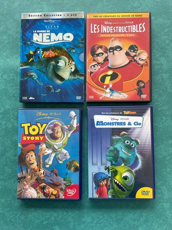 Lot de 4 dvd pixar
