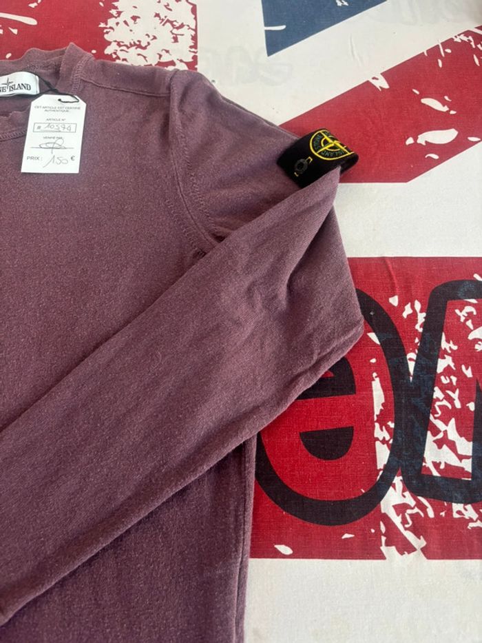 Sweat Stone Island taille S rouge bordeaux - photo numéro 4