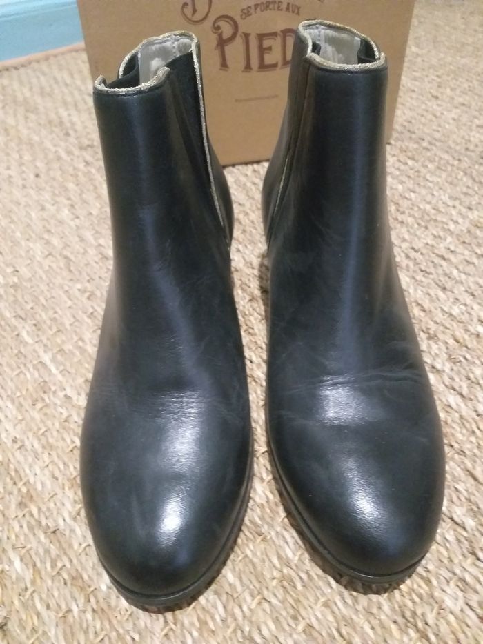 Bottines cuir noir M. Moustache 41 - photo numéro 2