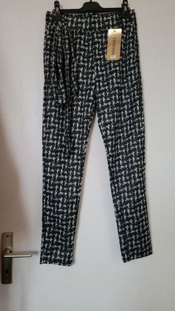 Legging noir et blanc ceinture