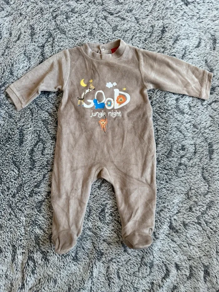 Pyjamas beige Tissaia - 3 mois