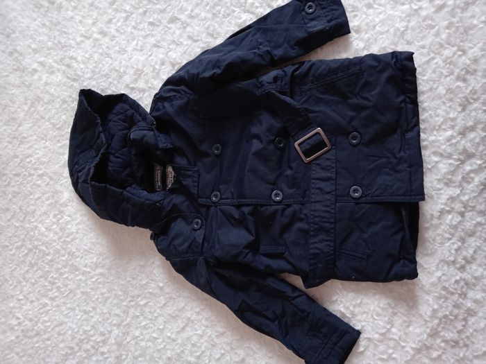 MAGNIFIQUE PARKA BLEU MARINE MATELASSE ORCHESTRA NEUF