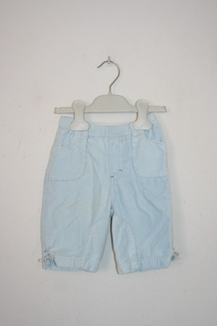 Pantalon doublé velours bleu ciel Jacadi 6m