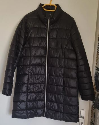 Doudoune mi-longue noire femme