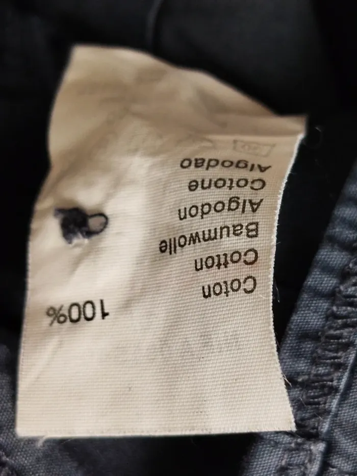 Chemise manches longues bleu marine IKKS taille 3 mois - photo numéro 6