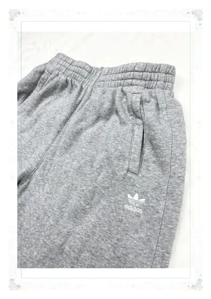 Jogging molleton Adidas gris coupe large - Taille S - Femme - photo numéro 3