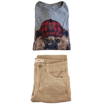 Ensemble tee-shirt manches longues + pantalon – 11/12 ans