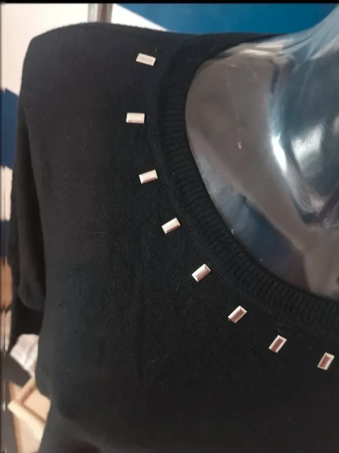 Pull ample noir Nicole femme taille 44 - photo numéro 3