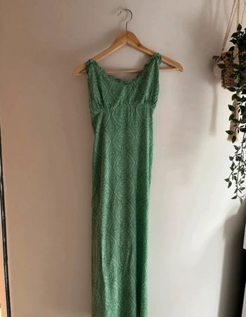 Robe longue MAJE verte en dentelle – Neuve avec étiquette (taille XL/42)