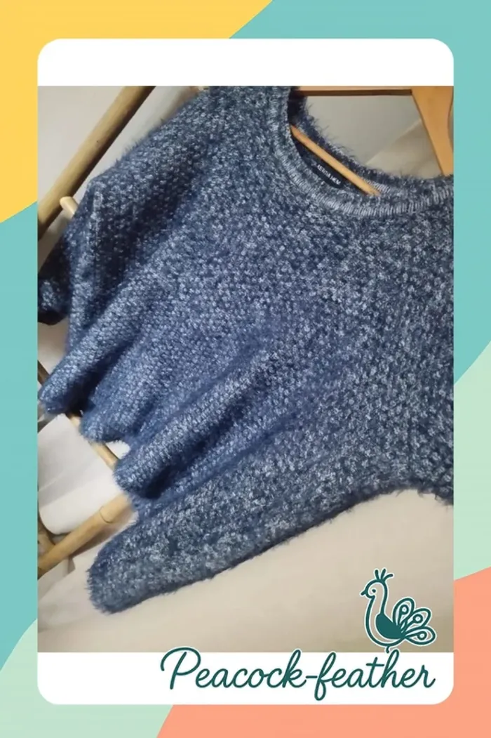 Pull pilou bleu TU large - photo numéro 7