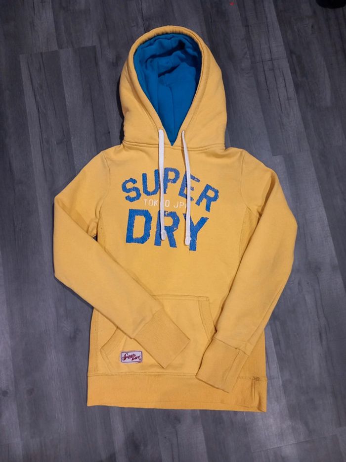 Pull superdry jaune XS - photo numéro 2