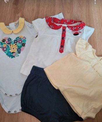Lot de 10 vêtements bébé fille short robe été