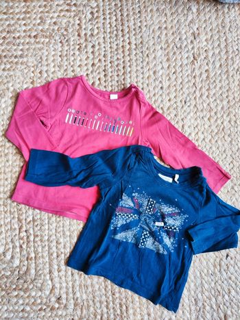 Lot 2 tee shirt ML 12 mois