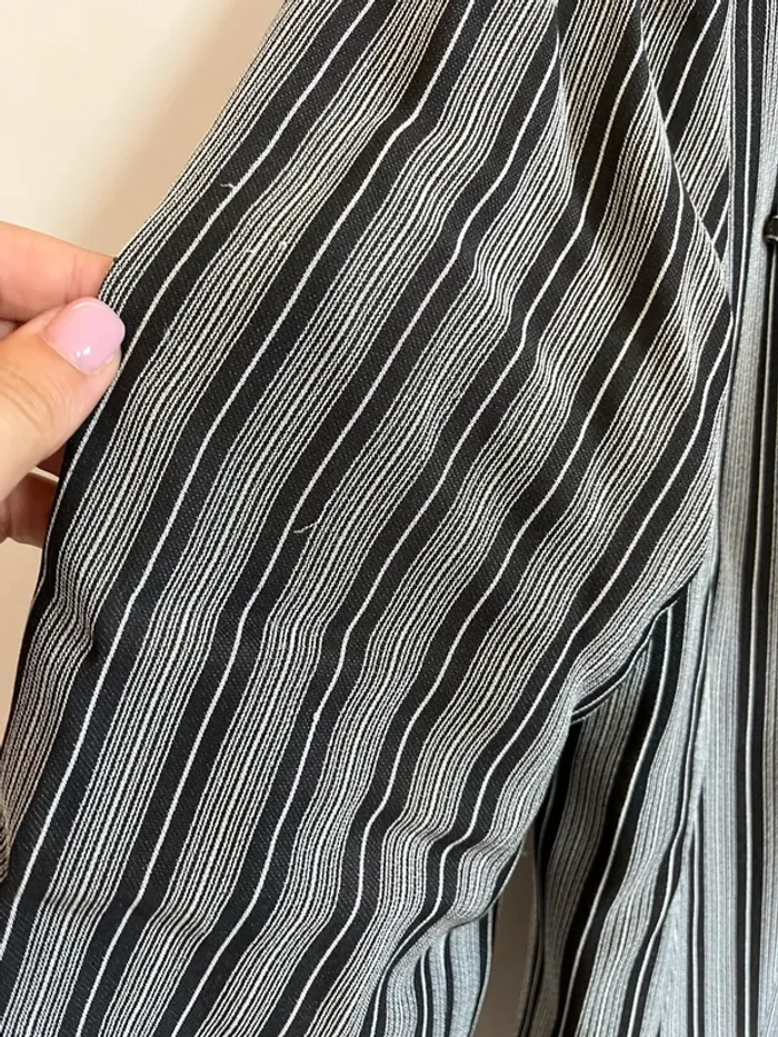 Veste blazer noir et blanche rayures Michel soligny - photo numéro 5