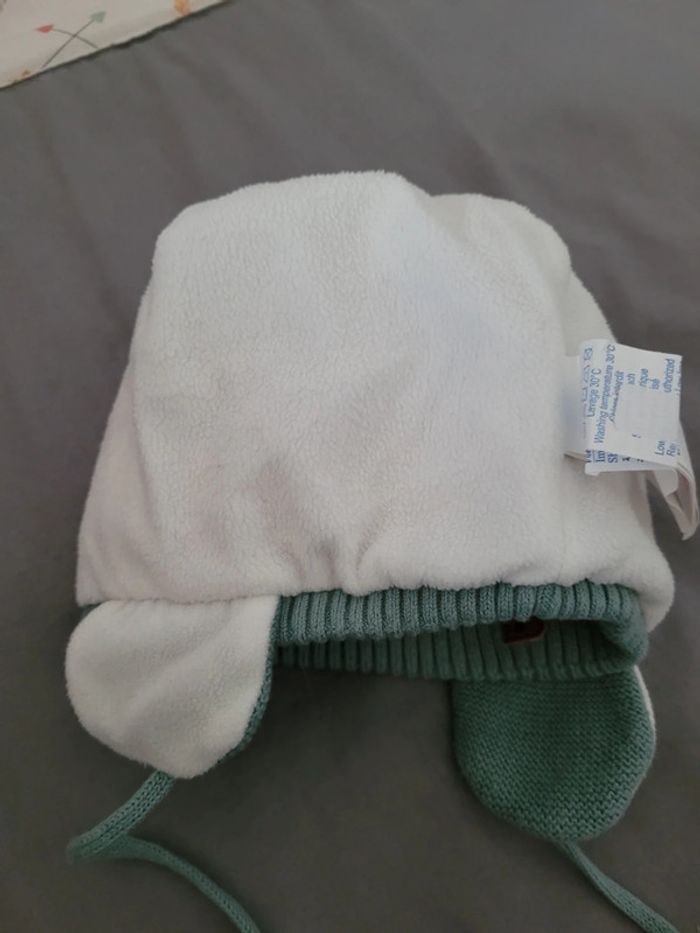 Bonnet à oreilles et pompon 44 cm - photo numéro 6