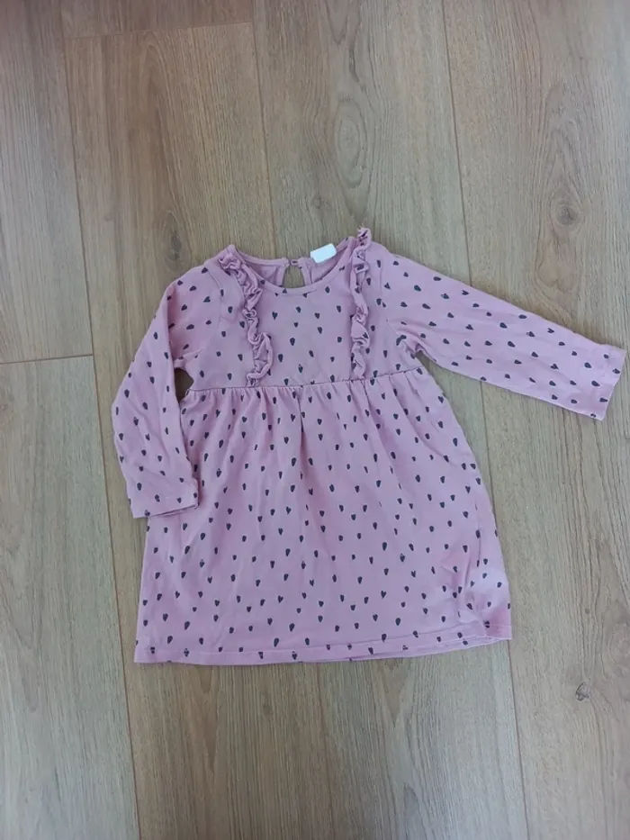 Robe rose manches longues