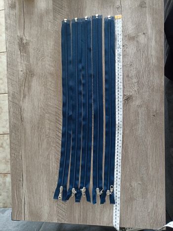 Lot de 5 fermeture séparable bleu marine