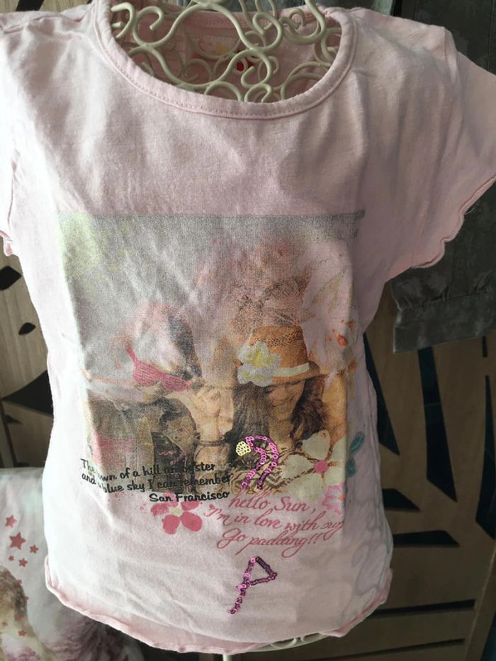 Ensemble pantacourt et T-Shirt fille 5 ans - photo numéro 2