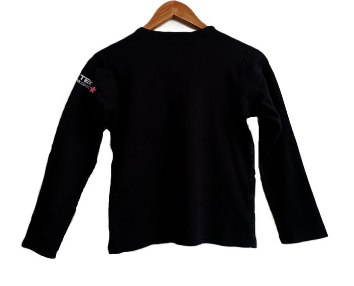 T shirt panthère noir rose et blanc. Manches longues. Be Some One. Taille 12 ans - photo numéro 4