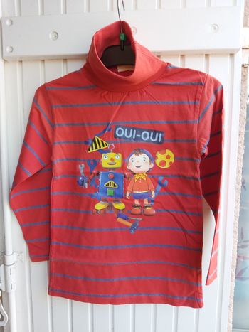 T shirt manches longues rouge oui-oui 6 ans