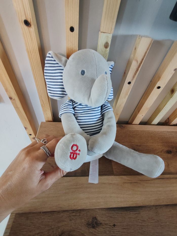 Elephant gris obaïbi t shirt rayé marine - photo numéro 2