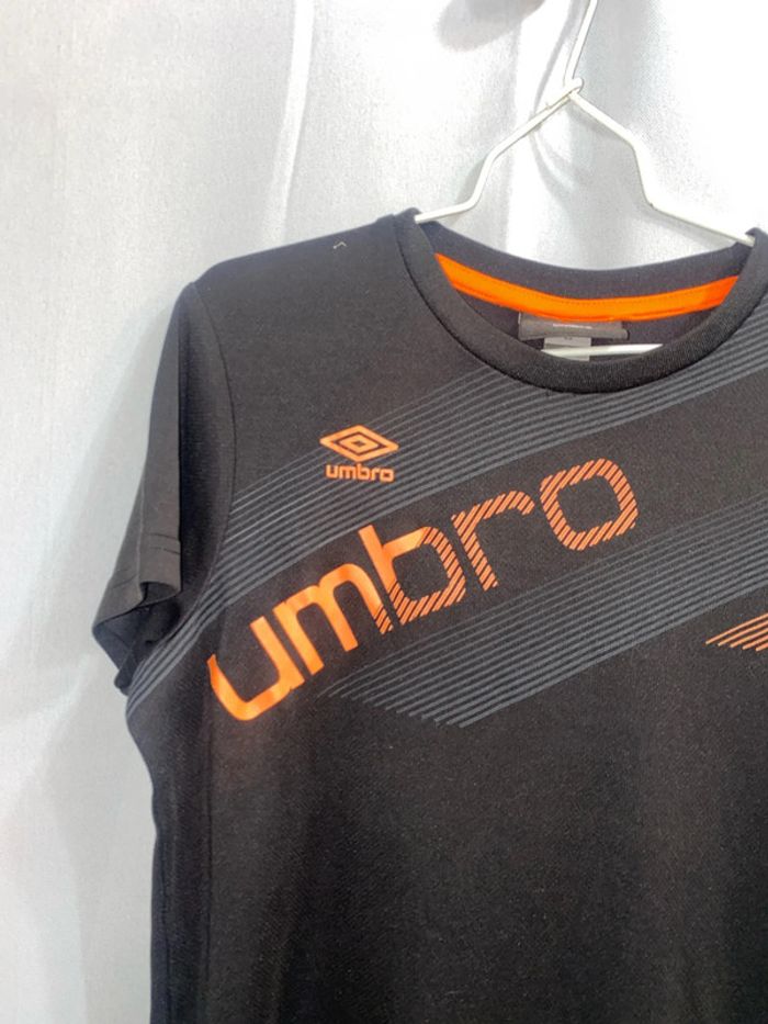Tee shirt noir imprimé orange Umbro taille 12 ans polyester - n24m - photo numéro 2