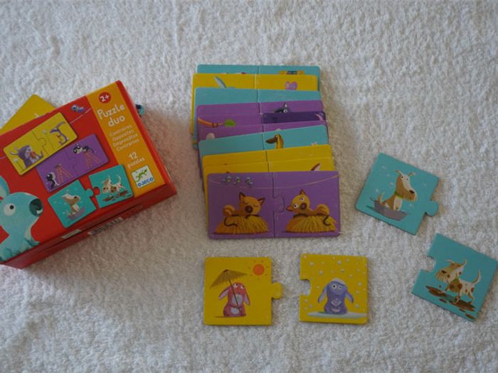 Jeu "Puzzle duo Contraires" Djeco pour enfants (2 ans +) - photo numéro 2