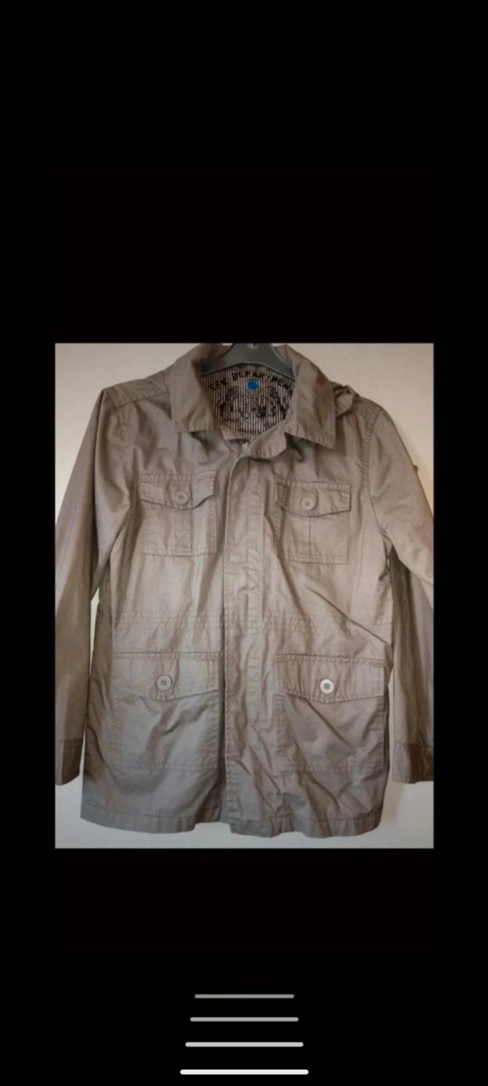 Manteau imperméable CFK kaki. Taille 12 ans