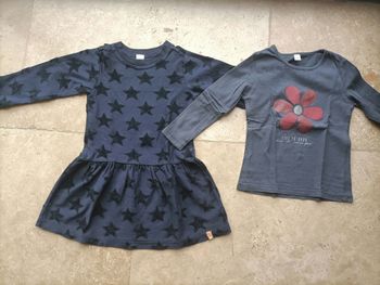 Robe et tee-shirt 2 ans