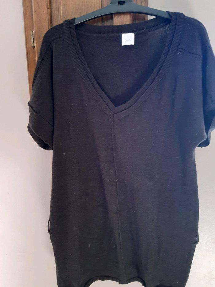 Pull col v Manche courte taille 3 camaieu
