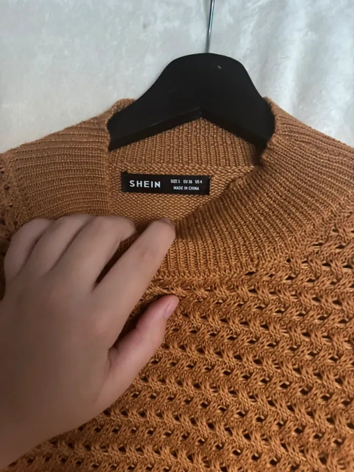 pull marron taille S - shein - photo numéro 4